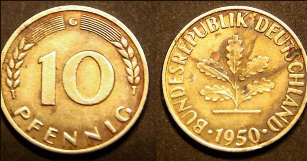 1950 10 Pfennig G