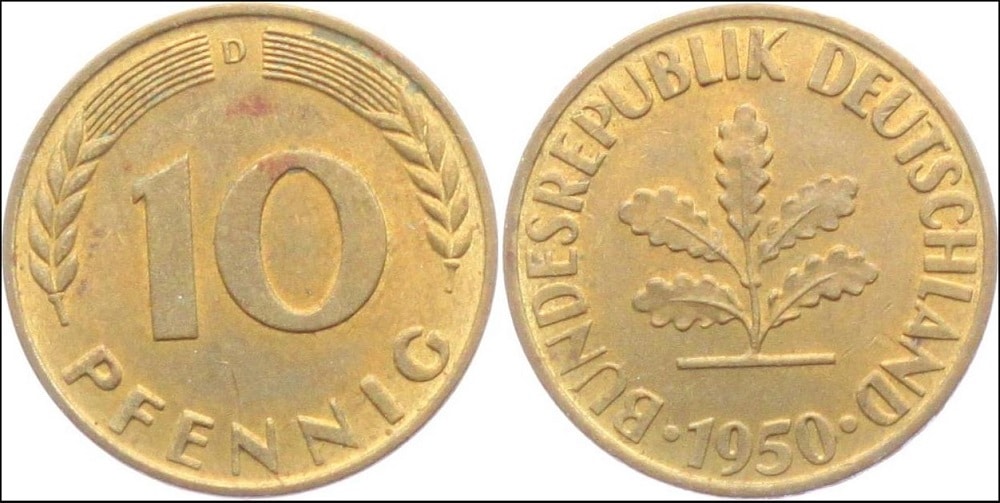 1950 10 Pfennig D