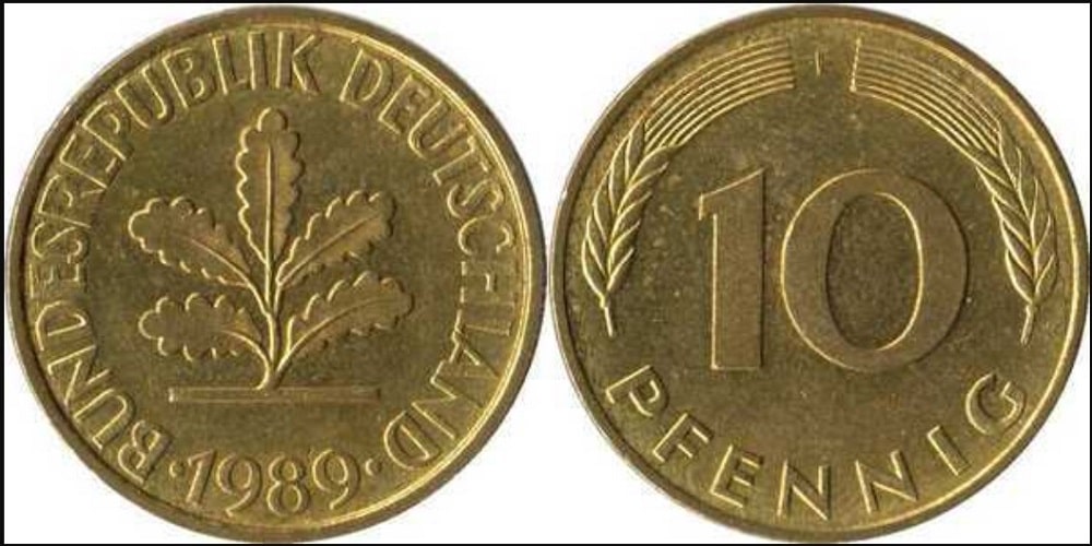 1950 10 Pfennig F
