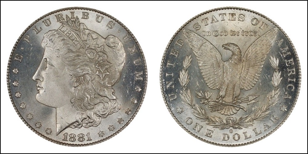 1881 O Morgan Silver Dollar