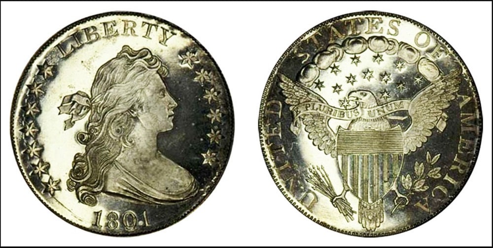 Proof Restrike of 1801 Draped Bust Dollars