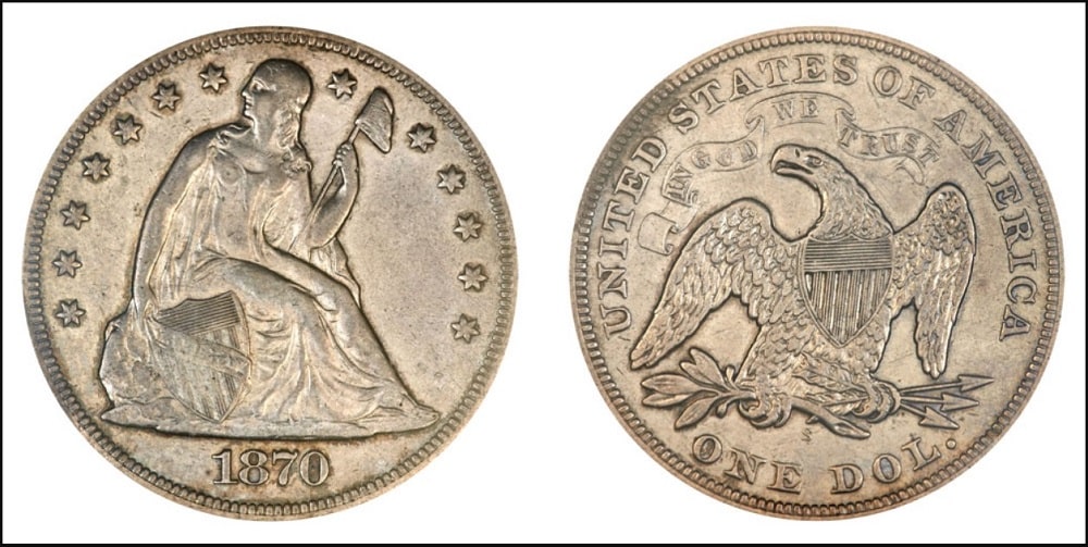 Seated Liberty Dollar- 1870-S